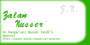 zalan nusser business card